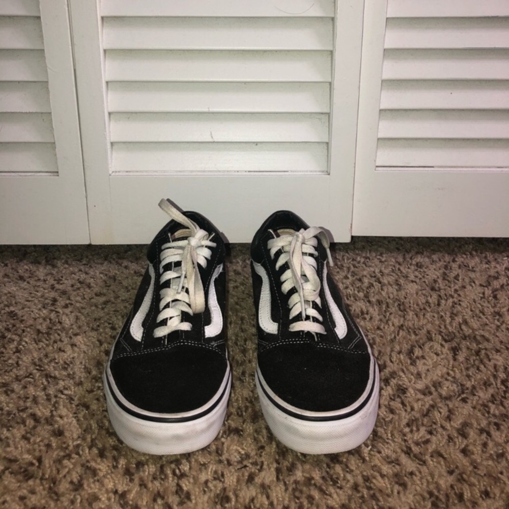 Black and white old skool vans